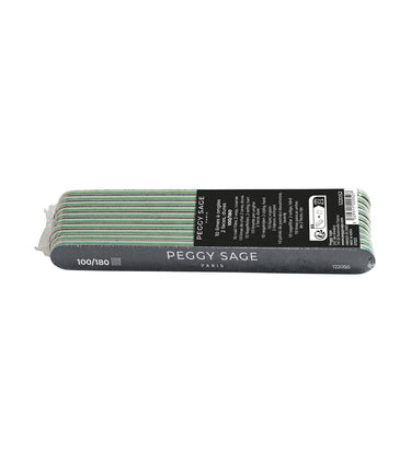 Limas de uñas negras 2 caras lavables 100/180 - lote de 10 unidades