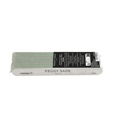 Limas de uñas cebra 2 caras lavables 100/180 - lote de 10 unidades