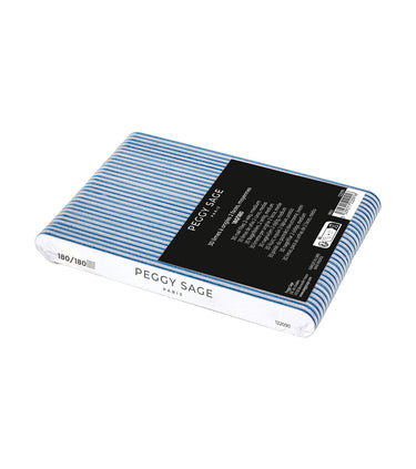 Limas de uñas blancas 2 caras lavables 180/180 - lote de 30 unidades