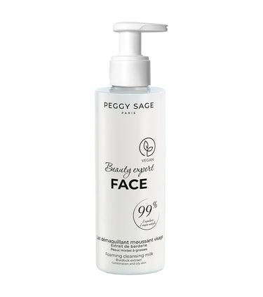 Leche desmaquilladora espumante para el rostro BEAUTY EXPERT FACE – extracto de bardana - pieles mixtas y grasas
