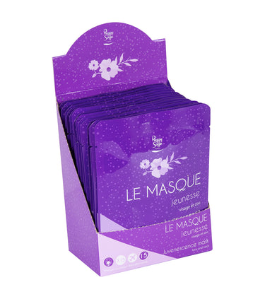 Expositor 15 mascarillas juventud para rostro y cuello