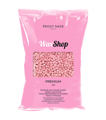 Perlas de cera depilatoria caliente - desechable, sin banda - rose Premium